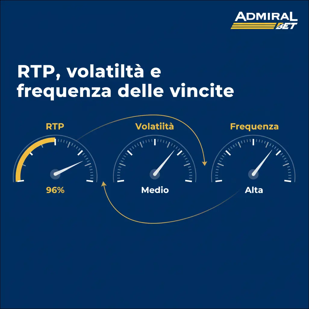 RTP, volatilità e frequenza delle vincite