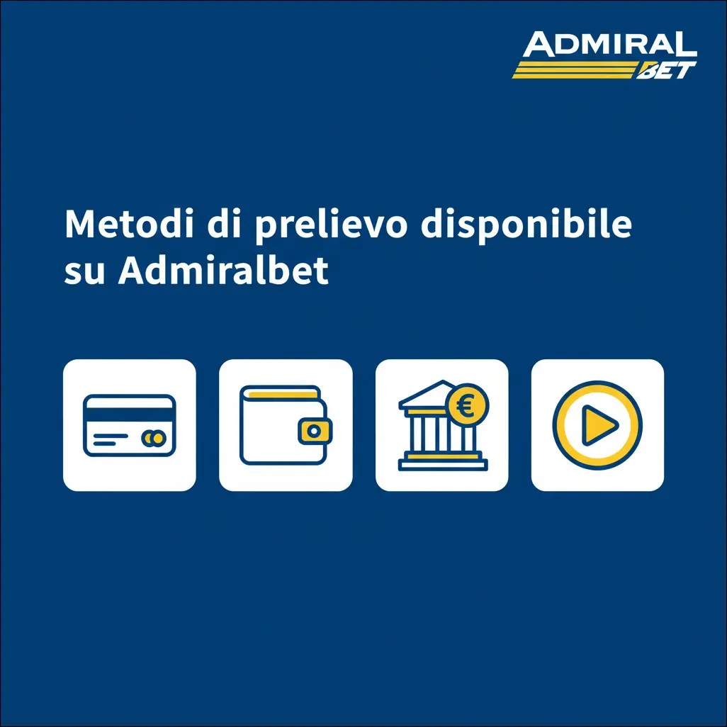 Metodi di prelievo disponibili su Admiralbet